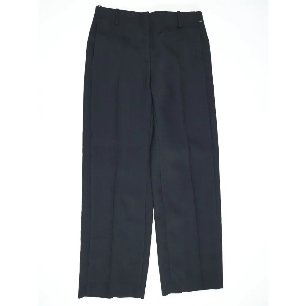 Quiet Luxury Tory Burch Black Wide Leg Tailored Trousers Pants Business Chic 6